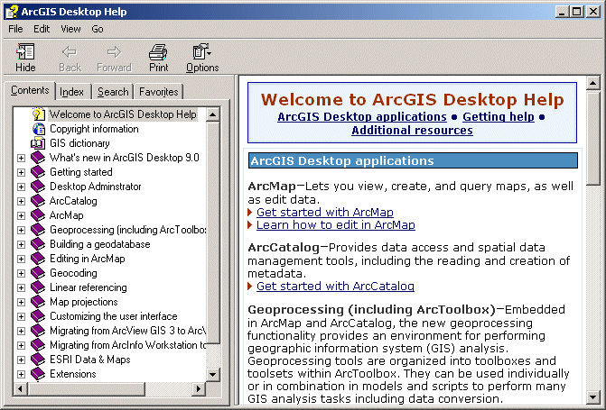 ArcGIS Desktop Help