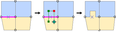 Reshaping an edge