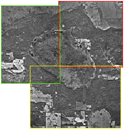 The three images overlaid